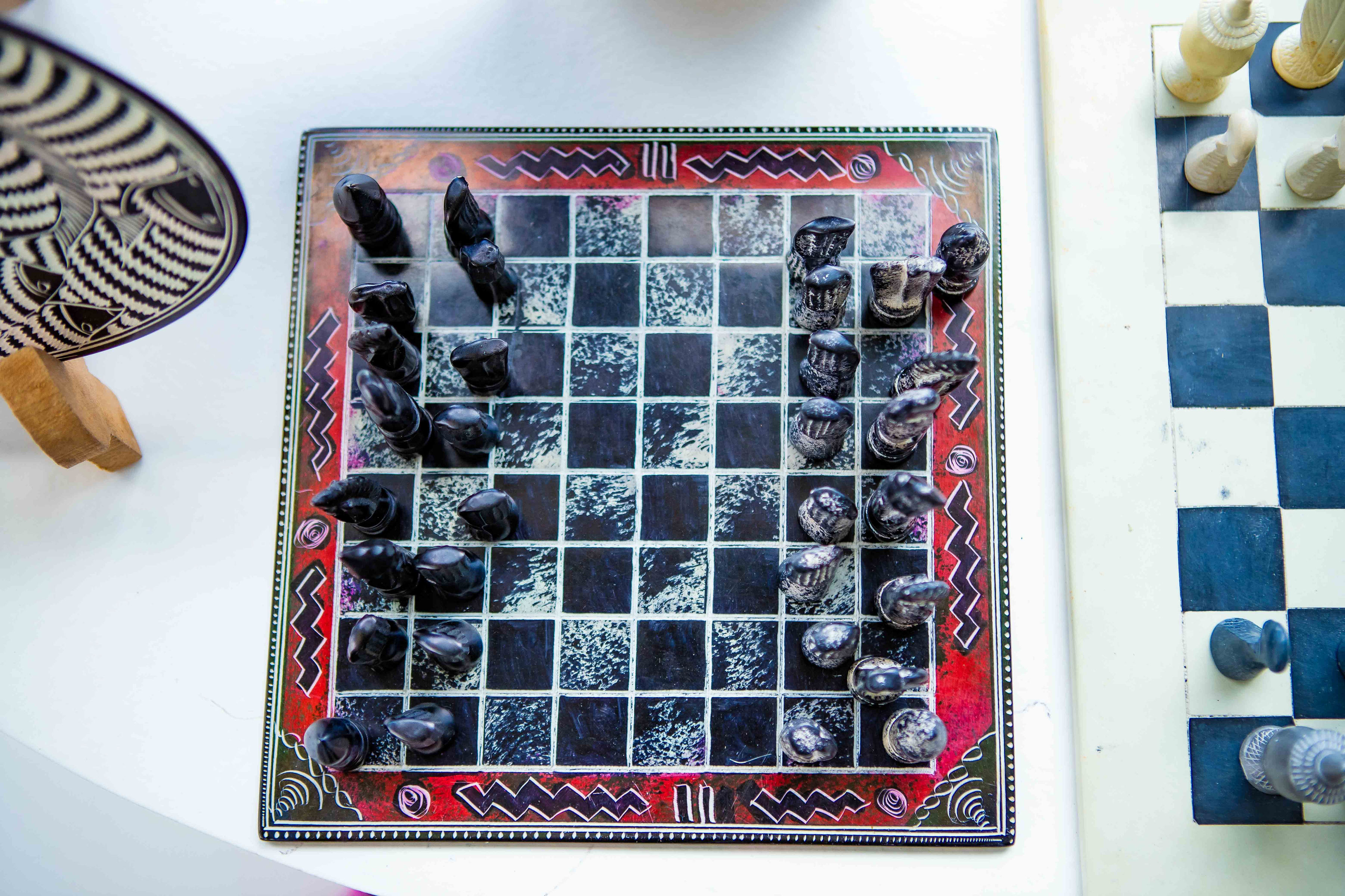 Black Soapstone Chess Set