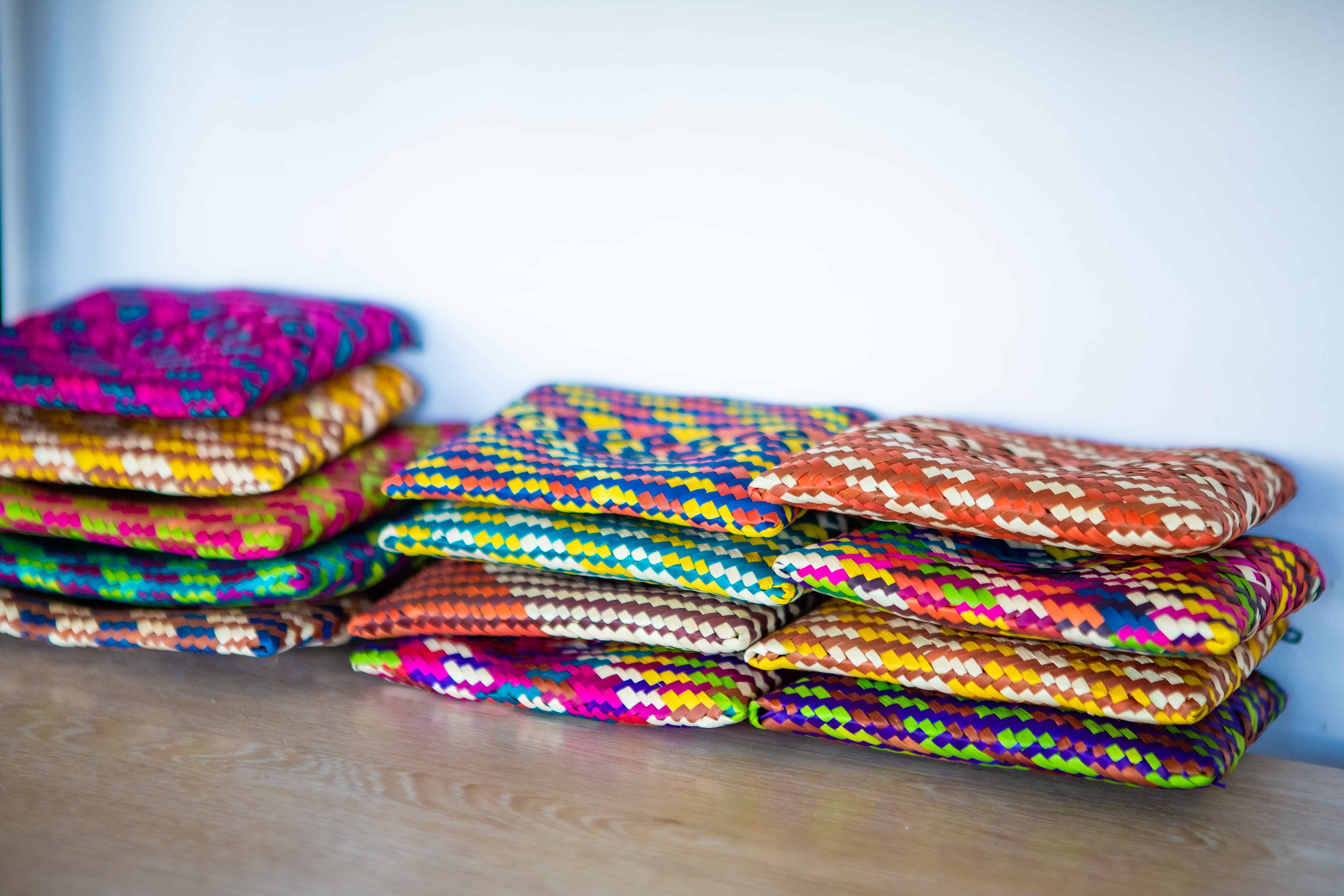 Large Raffia Coin Purse